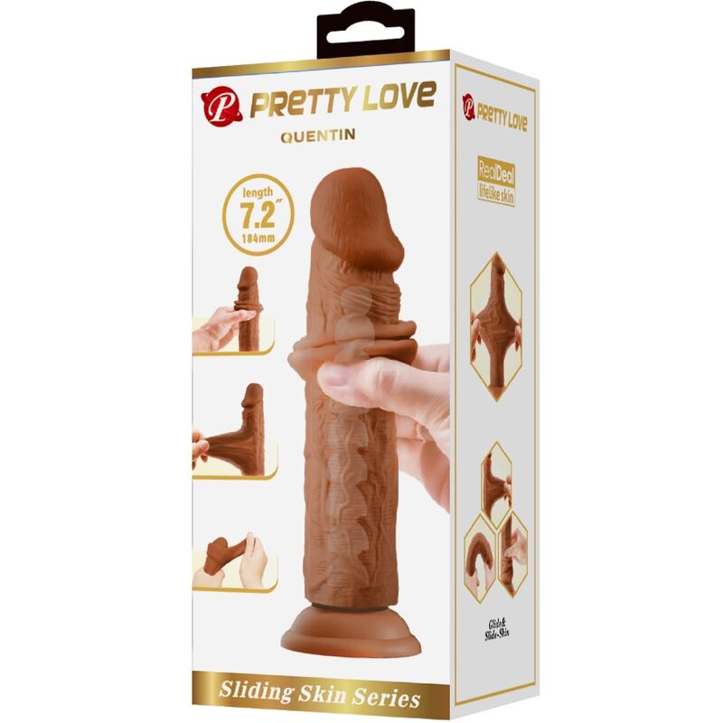 Pretty Love Quentin Realistic Dildo 18 cm Marrón
