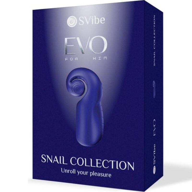 Snail Vibe EVO For Him - Masturbador Masculino Slide'n'Roll Azul Oscuro