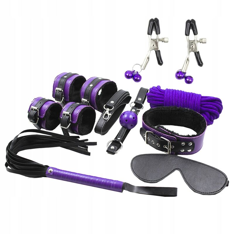 Set BDSM 8 Piezas Secretplay - Kit Bondage Completo con Maletín