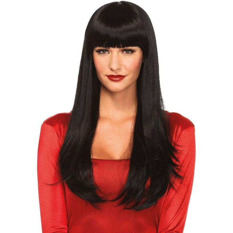Peluca Larga Recta Bangin' 25" Negra - Leg Avenue