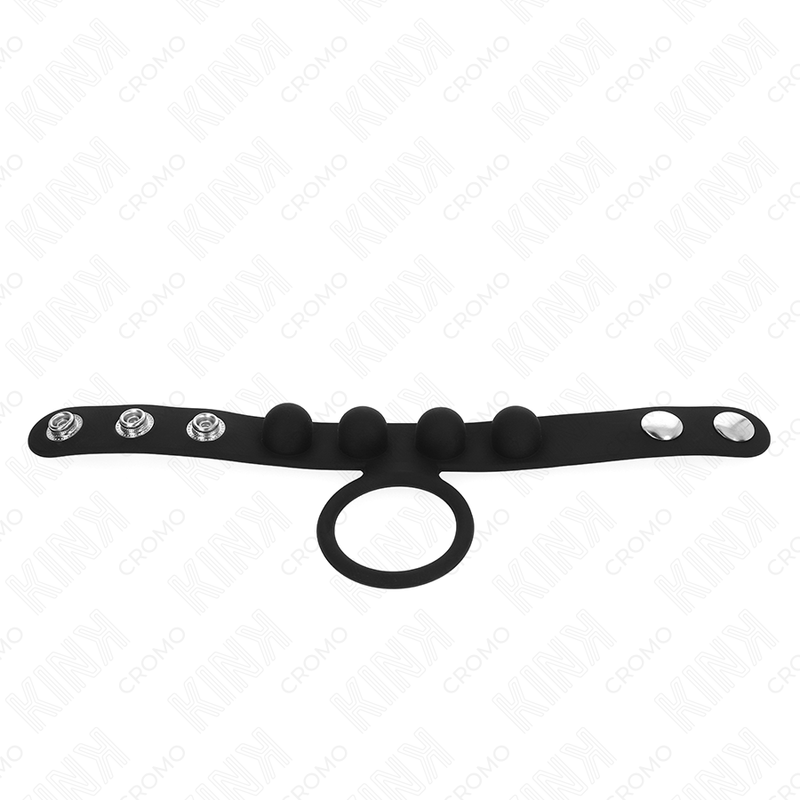 Anillo de Pene Kink Leather 3.5 cm con Cierre de Presión