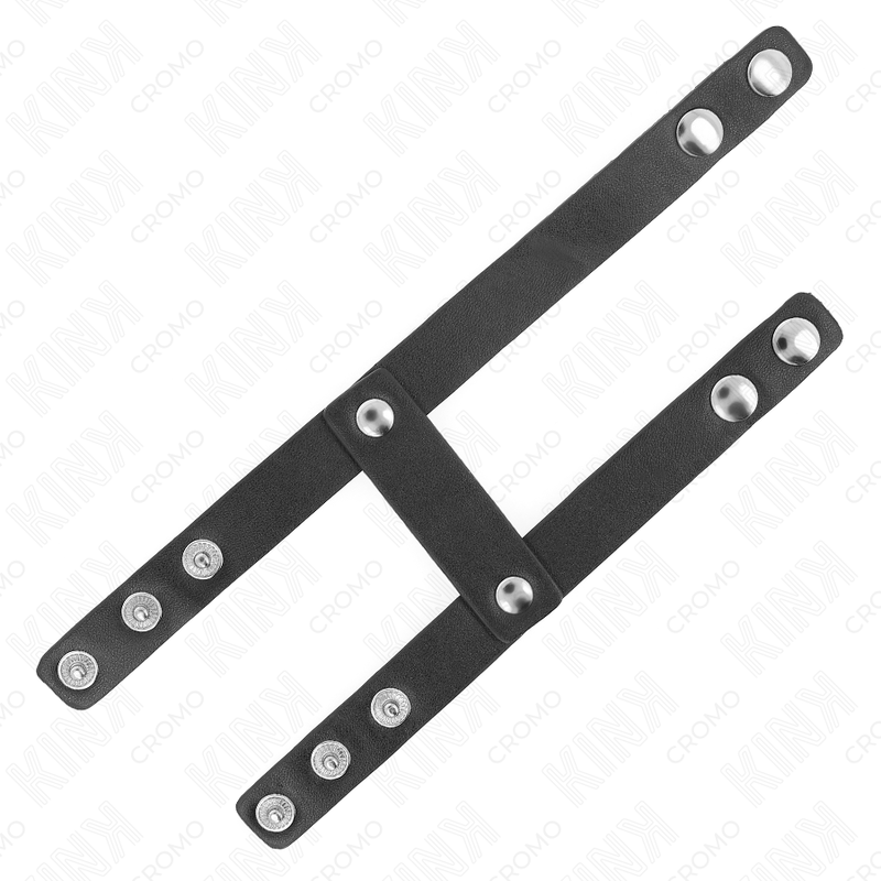 Anillo Doble de Cuero Ajustable Kink - Bondage Stamina