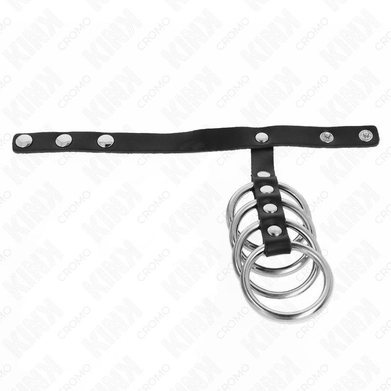 Kink Ring Power - Anillo Peneano de Metal con Correa de Cuero