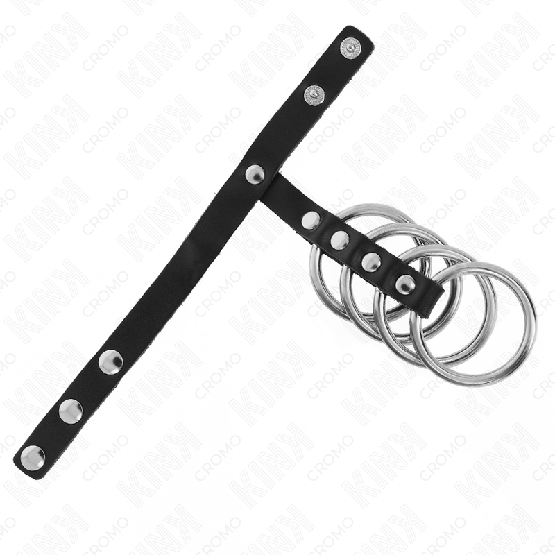 Kink Ring Power - Anillo Peneano de Metal con Correa de Cuero