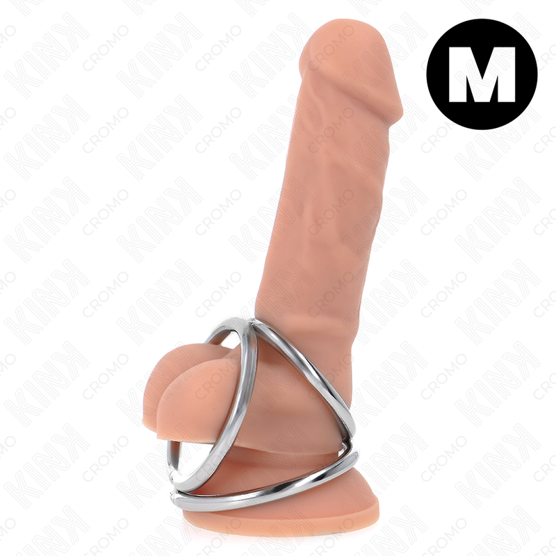 Anillo Peneano Metal Cromado Triple KINK Ring Power - Ajustable 3.8-5 cm