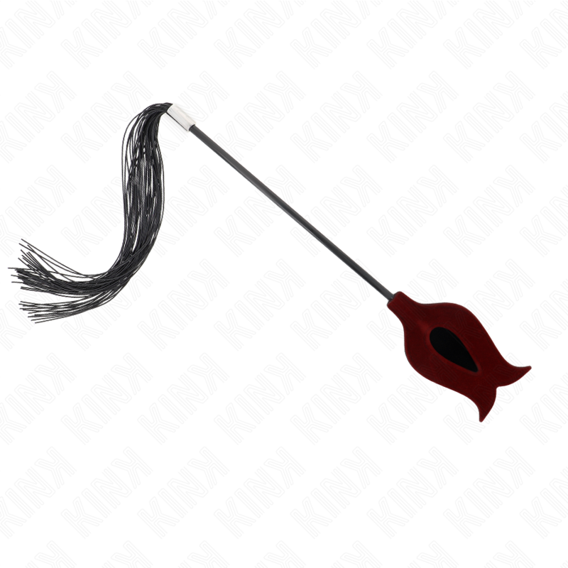 Kink Rose Shape Silicone Tassel Whip 45 cm - Látigo de Borlas