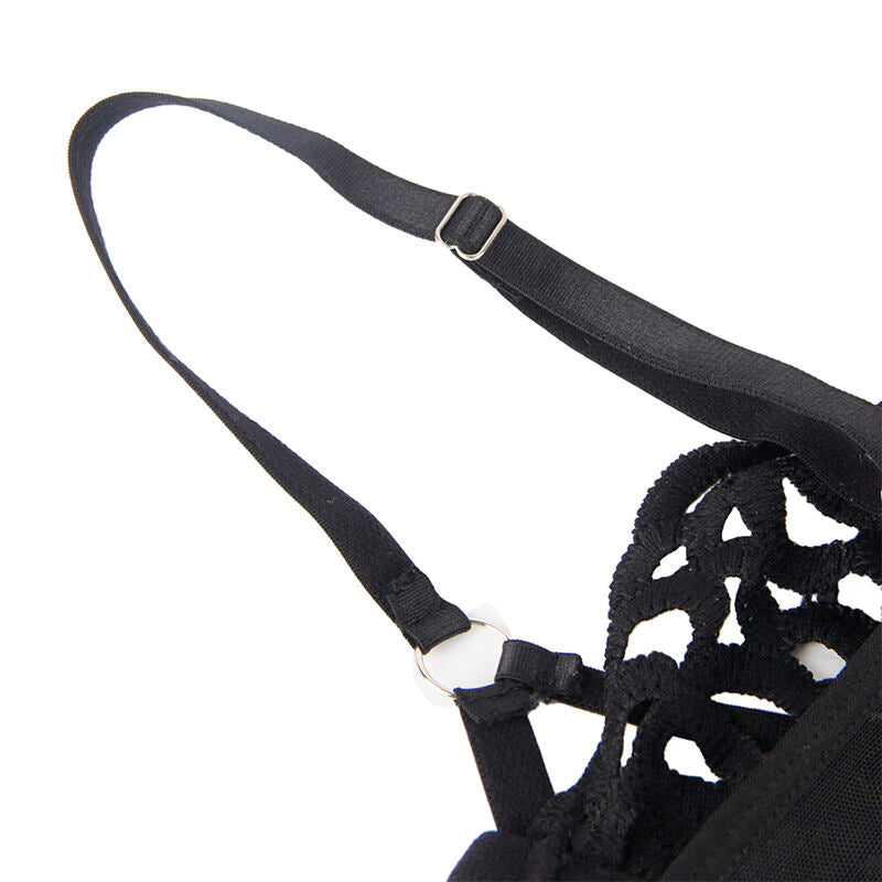 Subblime Sexy Lace Bodysuit Negro S/M - Encaje Elegante