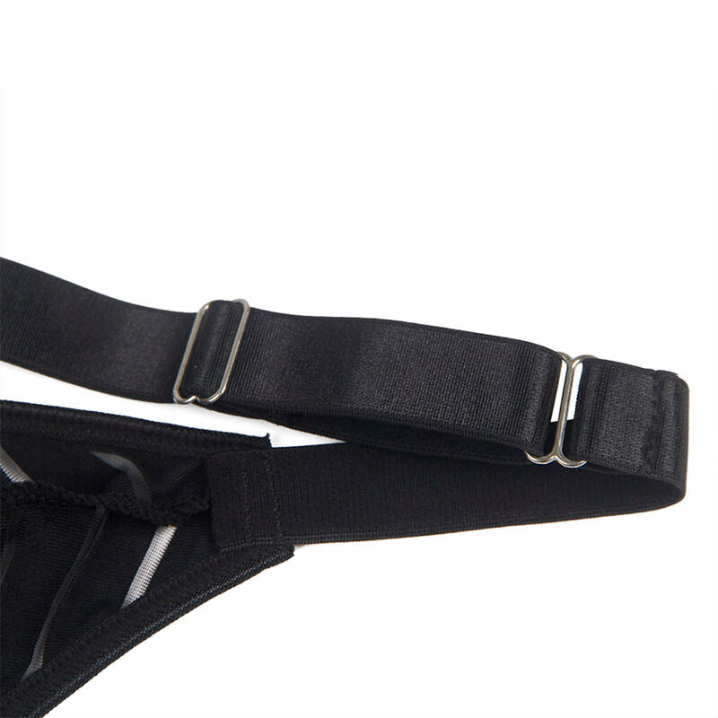 Body Subblime con Liguero Integrado Negro L/XL - Diseño Rejilla Elegante