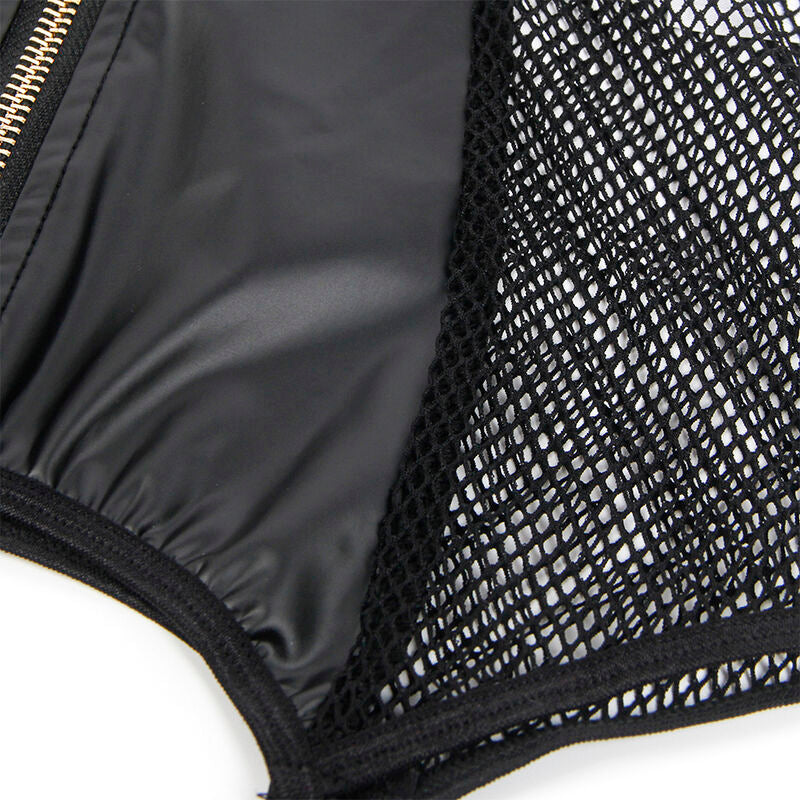 Subblime Sexy Mesh Dress Leather Black - Diseño Sensual L/XL