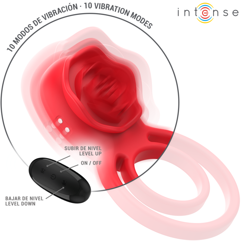 Intense Gail Stimulator Rose - 10 Vibraciones con Control Remoto