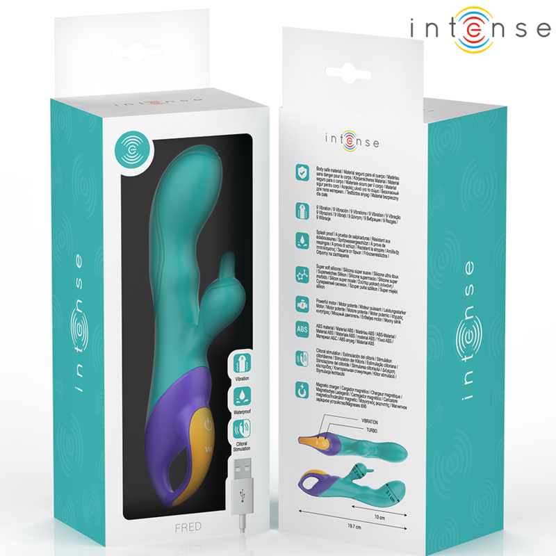 Intense Fred Rabbit Vibrator Blue - Estimulador de Alta Tecnología