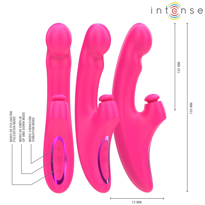 Intense EMI Vibrator 13.5 cm Multifunction 3 en 1 - 10 Vibraciones