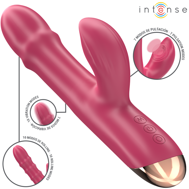 Intense Chloe Vibrador Multifunción 3 en 1 Rojo