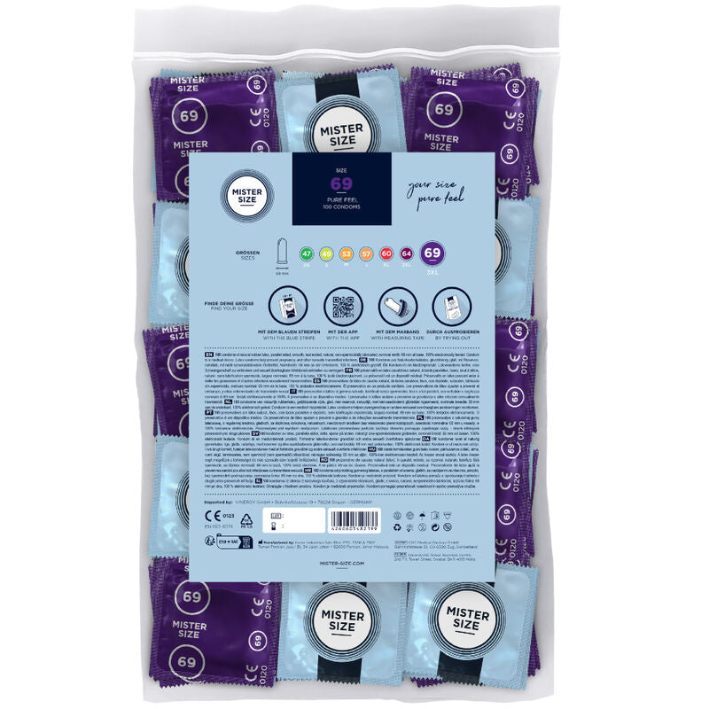 Mister Size Preservativos XXXL 69mm - Pack 100 Unidades