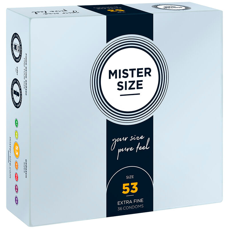 Mister Size Preservativos Tamaño M 53mm - Pack 36 Unidades