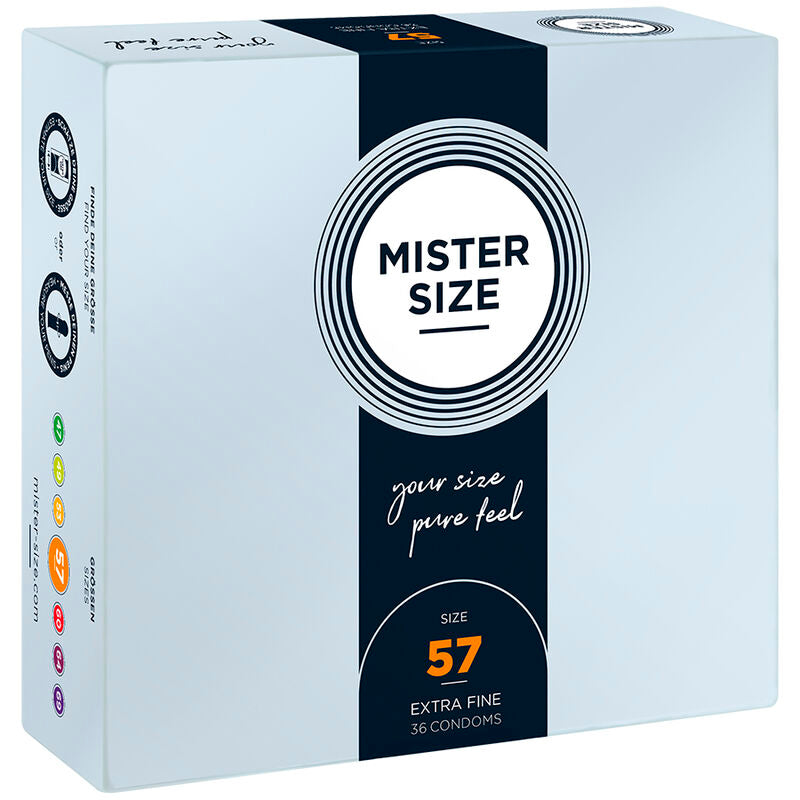 Mister Size Preservativos Talla L 57 mm - Pack 36 Unidades