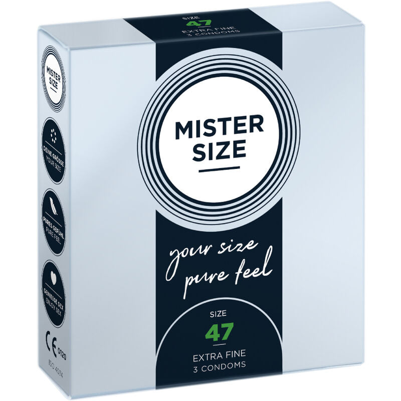 Mister Size Preservativos Talla XS 47 mm - Pack 3 Unidades