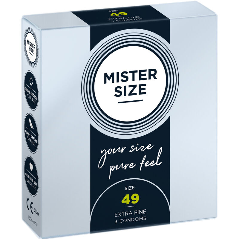 Mister Size Preservativo Talla S 49 mm - Pack 3 Unidades