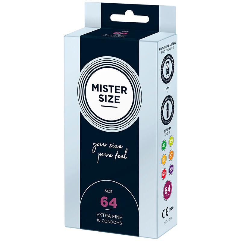 Mister Size Preservativos XXL 64 mm - Pack 10 Unidades