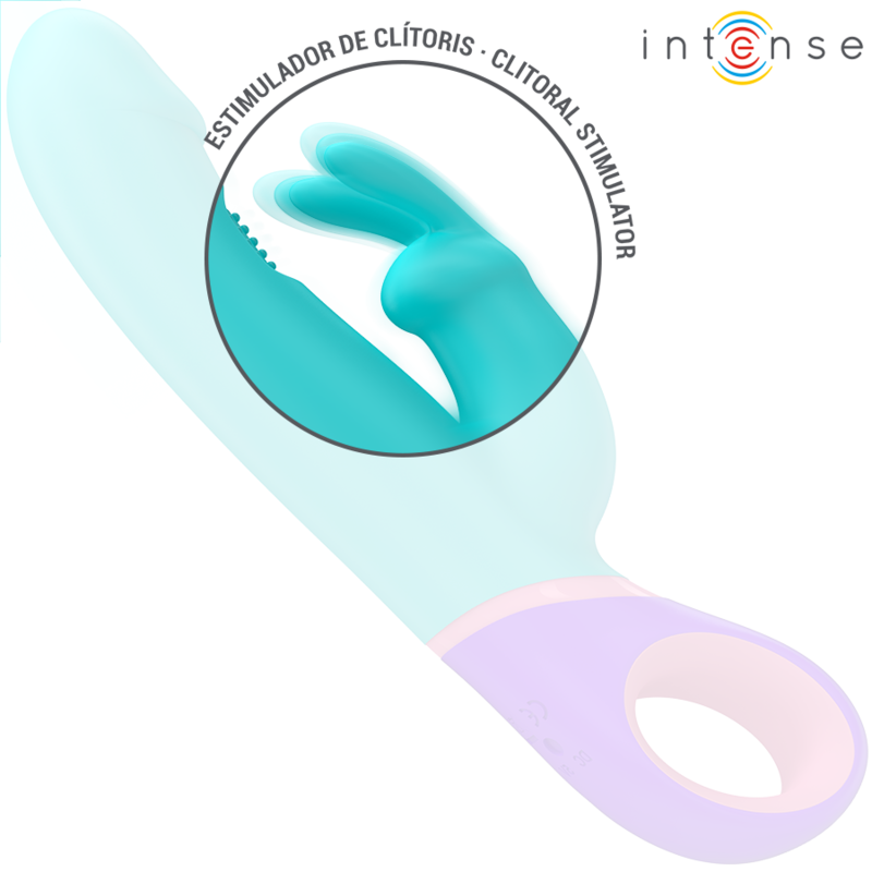 Intense Monica Rabbit Vibrator con Estimulador G-Spot Rotatorio Azul