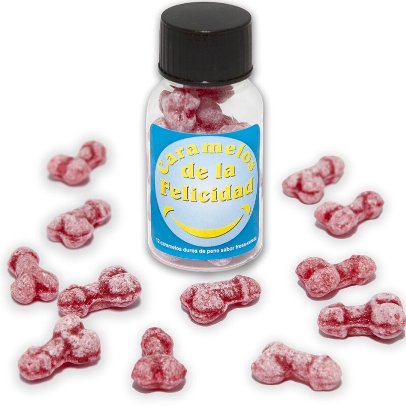 Diablo Picante - Bote de 12 Caramelos Picantes Sabor Fresa y Cereza