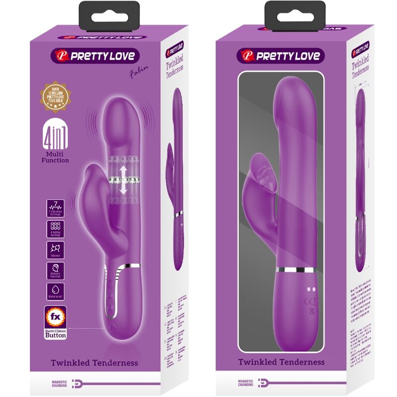 Pretty Love 4 en 1 Vibrador Multifunción Púrpura