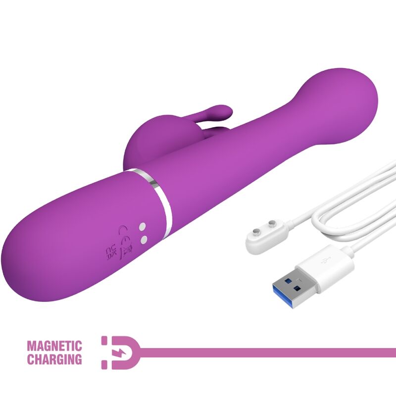 Pretty Love Dejon 3 en 1 - Vibrador Rabbit Multifunción Púrpura
