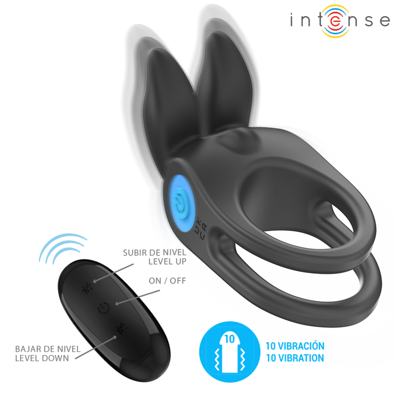 Intense Sam Vibrator - Anillo Doble de Pene con 10 Vibraciones