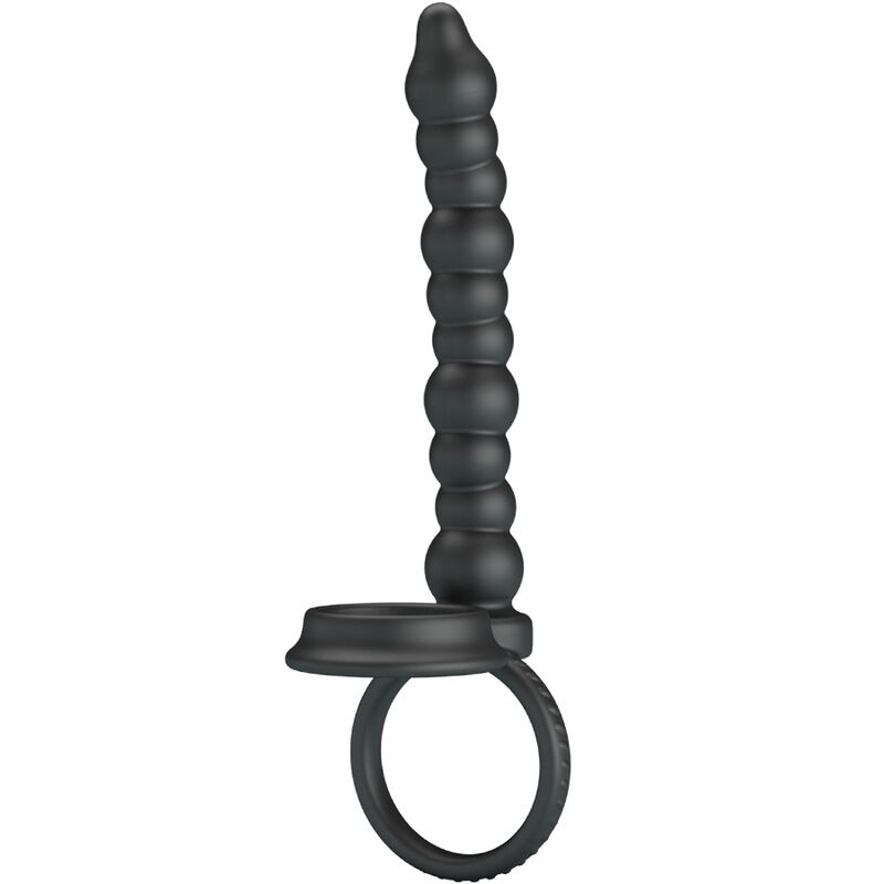 Pretty Love Dillion - Anillo Estimulador Doble Penetración Silicona Negra
