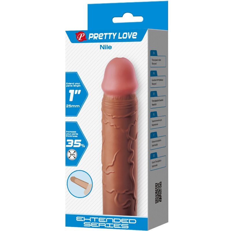Pretty Love Nile Penis Sleeve con Extensión 2.5 cm - Tono Mulatto
