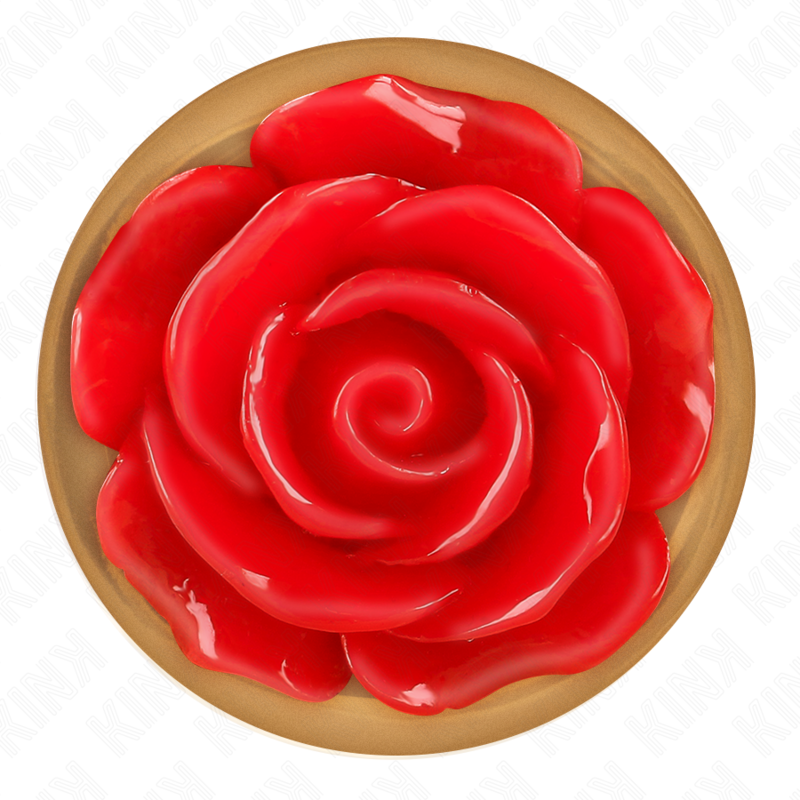 Plug Anal Rosa Dorado con Rosa Roja - Kink Pleasure Plugs