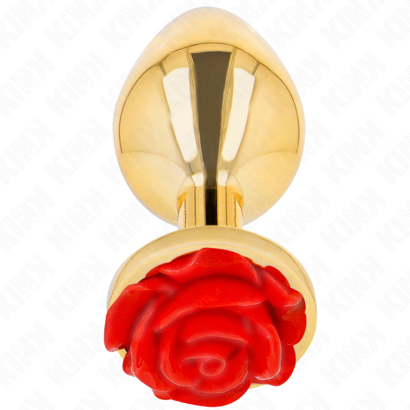 Plug Anal Gold Rose Red Tamaño L - Edelstahl Kink Pleasure Plugs