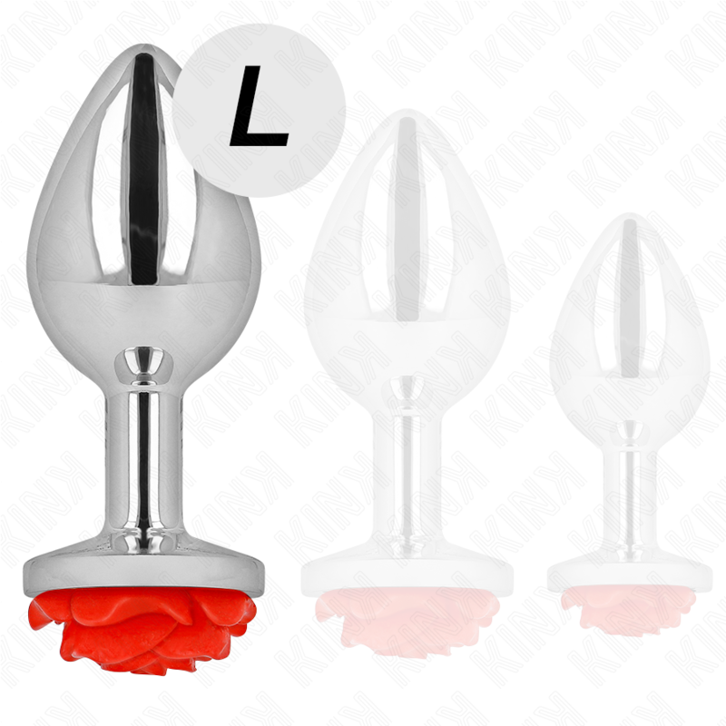 Plug Anal KINK Pleasure Plugs Rose Red Tamaño L