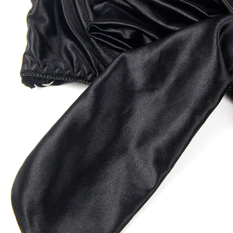Conjunto de Lencería Subblime con Sujetador de Copas Abiertas y Lazo Negro L/XL