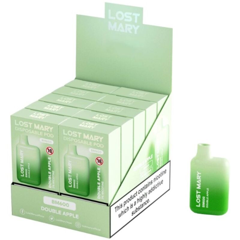 Lost Mary BM600 Vaper Desechable 2% Nicotina Doble Manzana