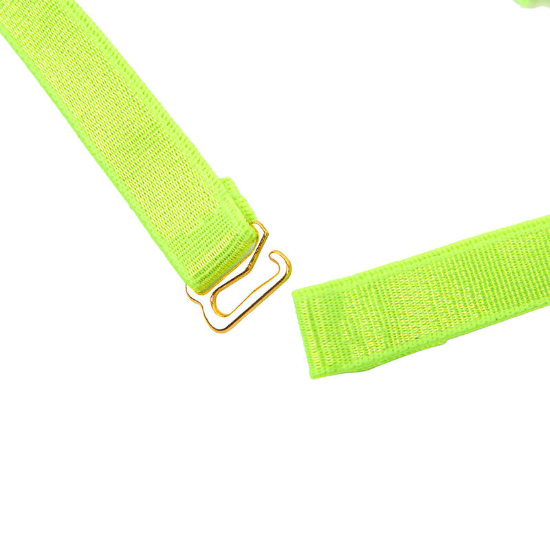 Conjunto de Lencería Subblime Verde Fluorescente con Detalles de Collar y Piernas S/M