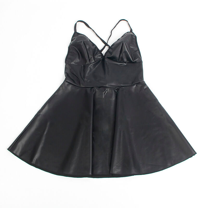 Vestido Subblime con Tirantes de Piel Negra S/M - Lingerie Sensual