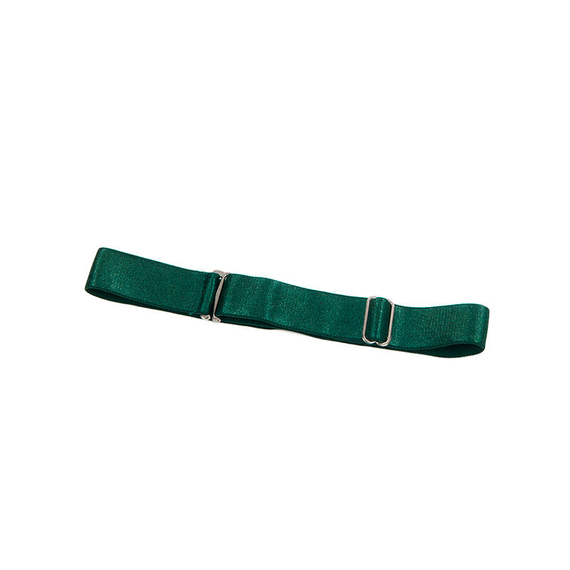 Vestido Corto Subblime con Tirantes de Cuero Verde - Talla S/M