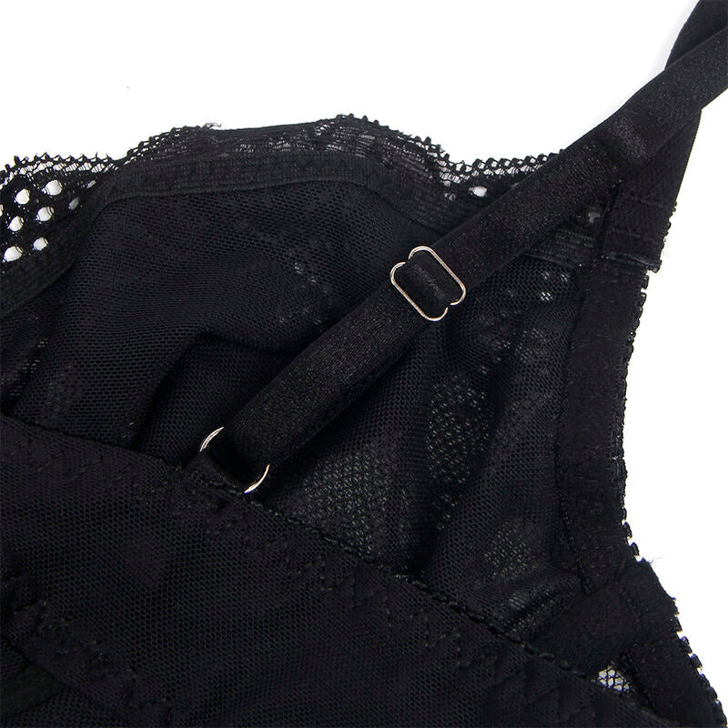 Bodysuit de Encaje Negro con Cierre Inferior - Subblime Bodies S/M