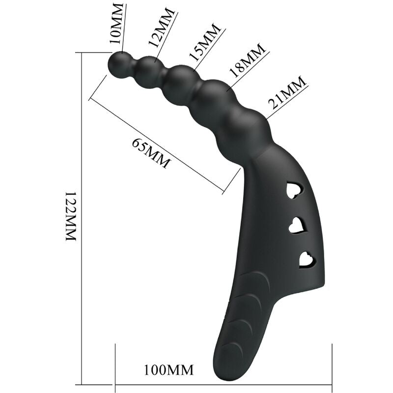Pretty Love Jordin Finger Vibrator 10 Vibraciones Negro