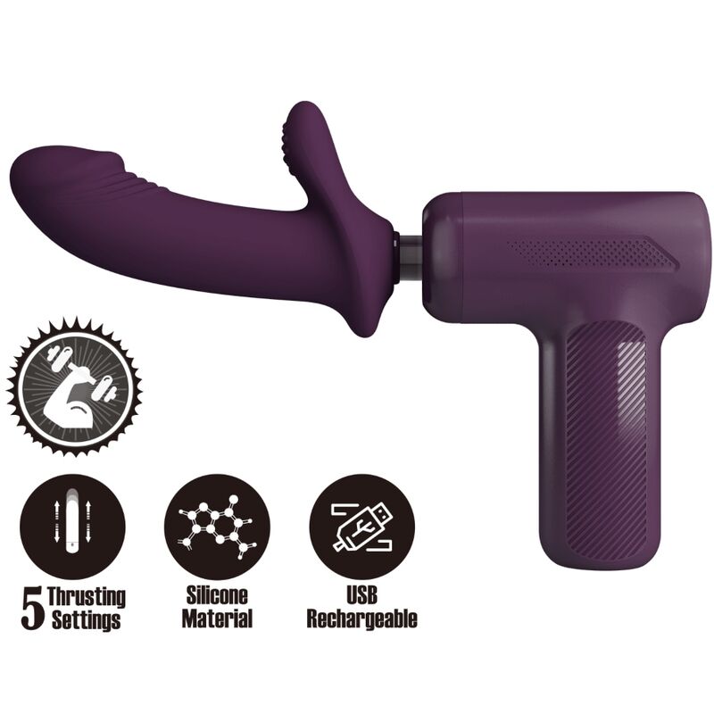 Pretty Love DJ Scholar Massager 5 Velocidades Púrpura