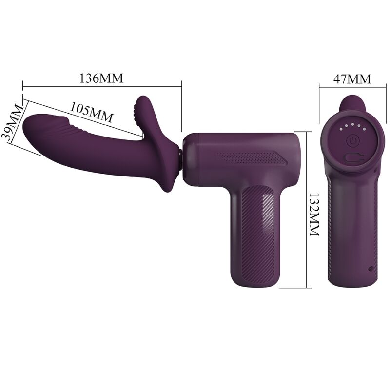 Pretty Love DJ Scholar Massager 5 Velocidades Púrpura