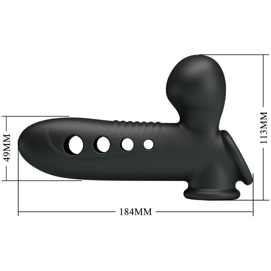 Pretty Love Crane Penis Sleeve with Airbag Black