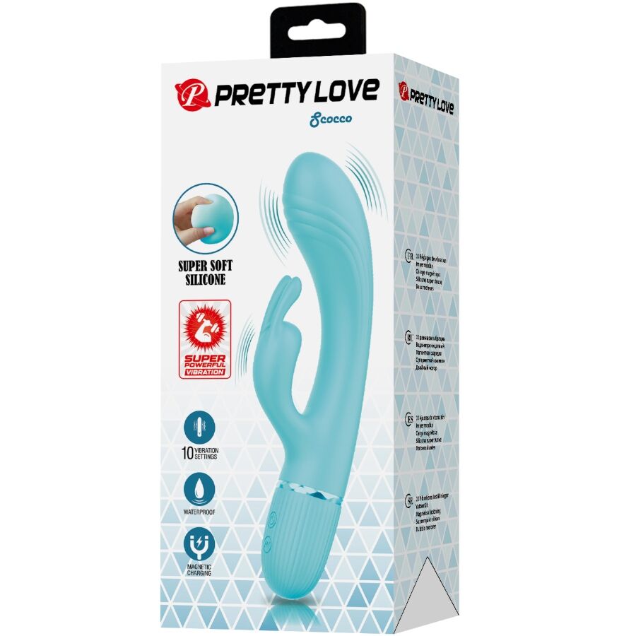 Pretty Love Scocco Vibrator Rabbit Turquoise