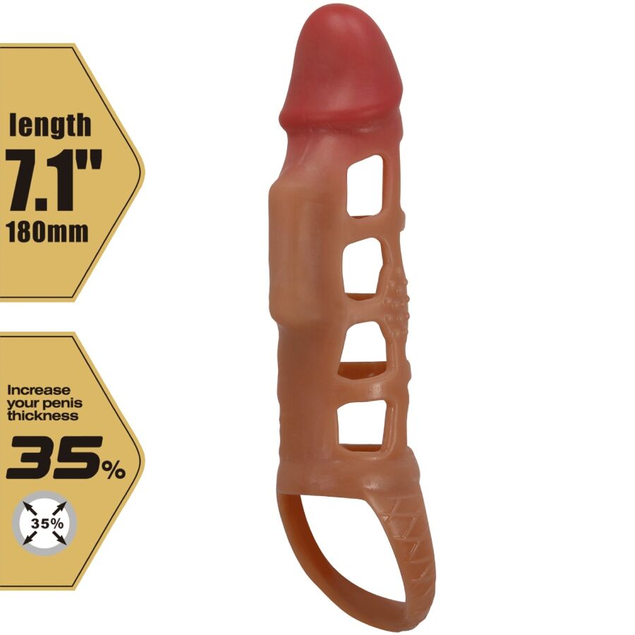 Pretty Love Preston Vibrating Penis Sleeve 18 cm