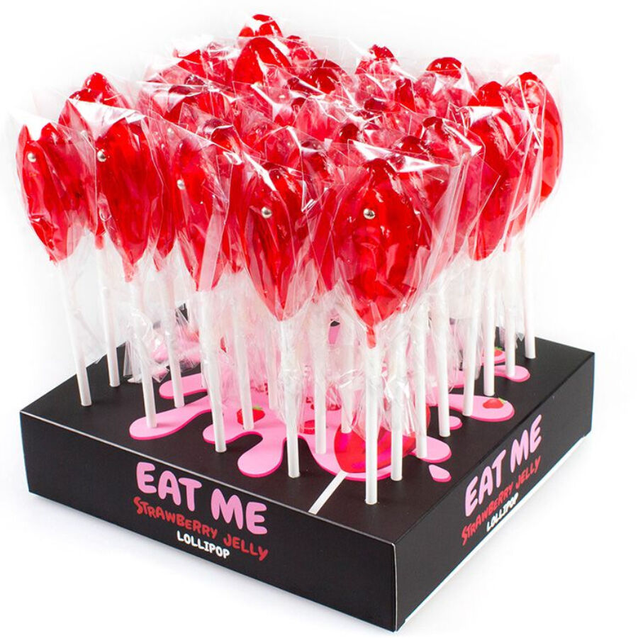 Secretplay Display Assortment Vagina Lollipops Strawberry 40 Unidades