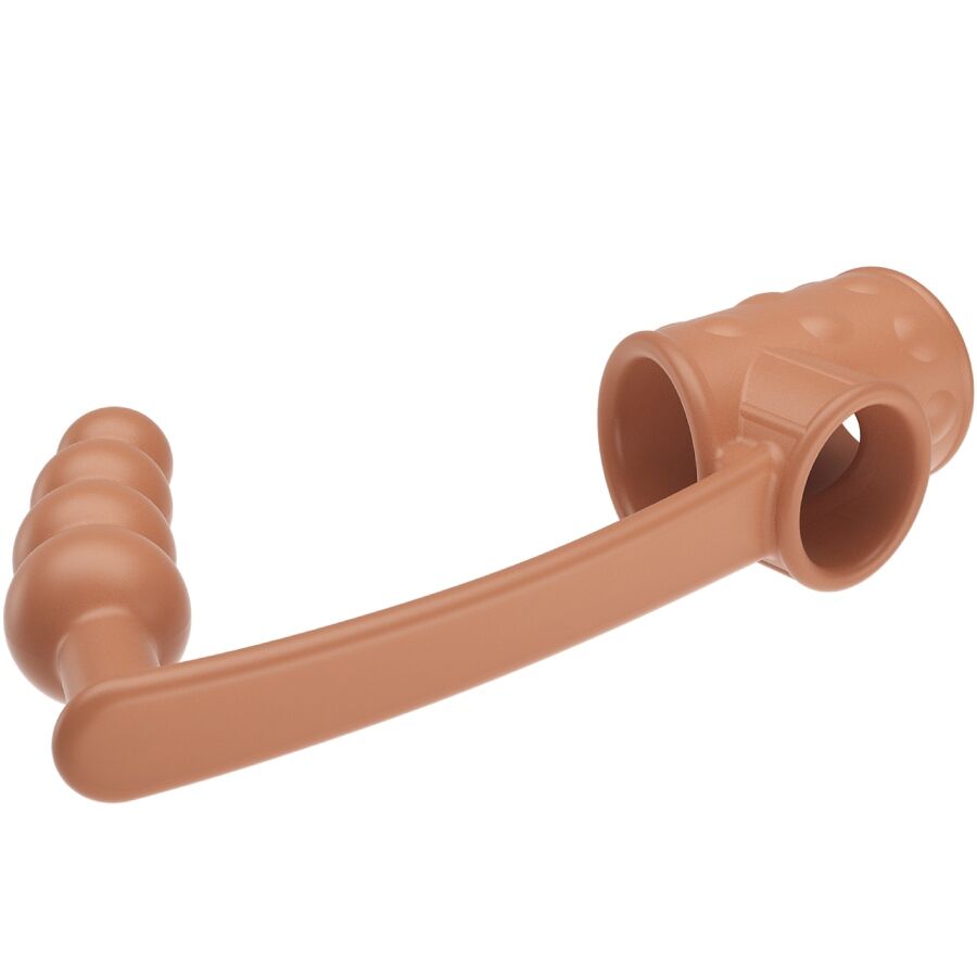 Pretty Love Penis Sleeve with Anal Plug Natural