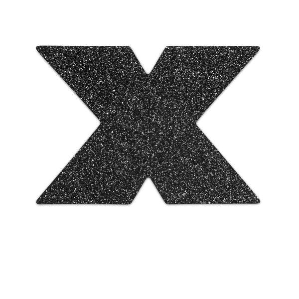 Bijoux Indiscrets Flash Cross Black - Nipple Covers Diseño Cruz