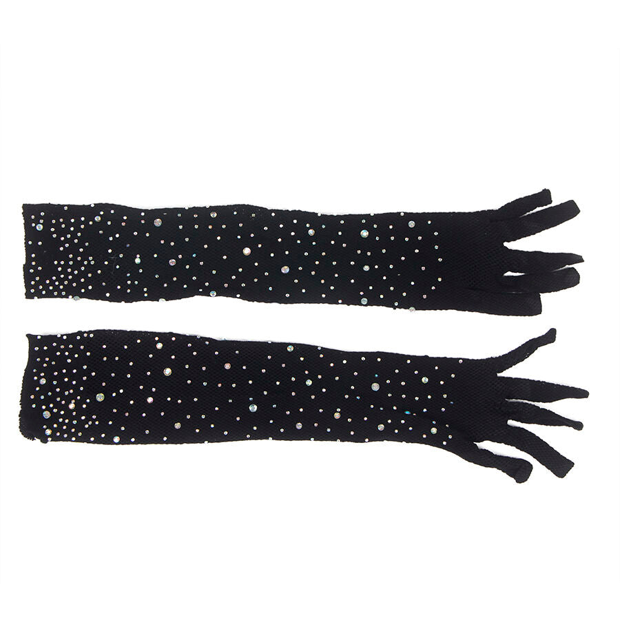 Guantes Transparentes con Brillo Negro S/M - Subblime Shine