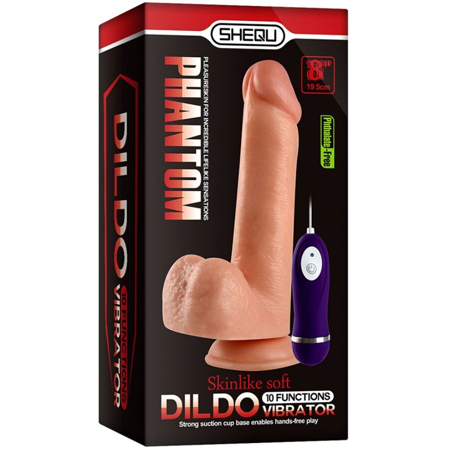 Shequ Phantom Vibrating Dildo con Control Remoto 20 cm